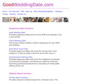 Tablet Screenshot of goodweddingdate.com